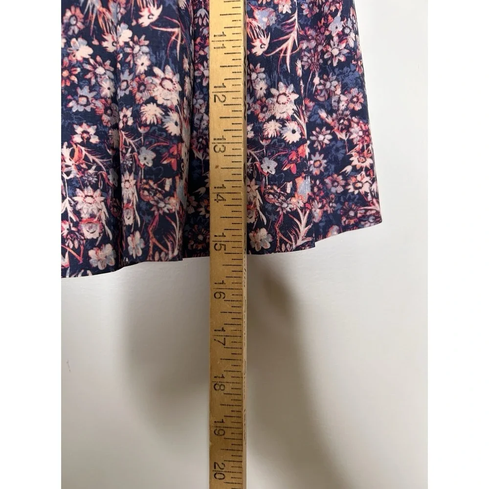 OFFLINE By Aerie Blue Pink Floral Pleated Tennis Skirt Skort Size Large